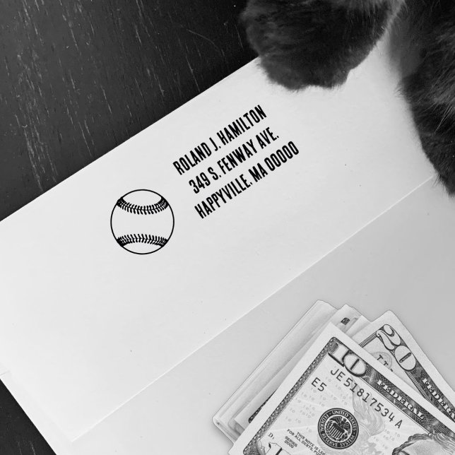 Tampons Encreurs Ventilateur de baseball Adresse de retour Timbre e (Créateur téléchargé)