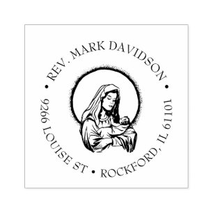 Tampons Encreurs Vierge catholique Marie BébéJésus Religieux