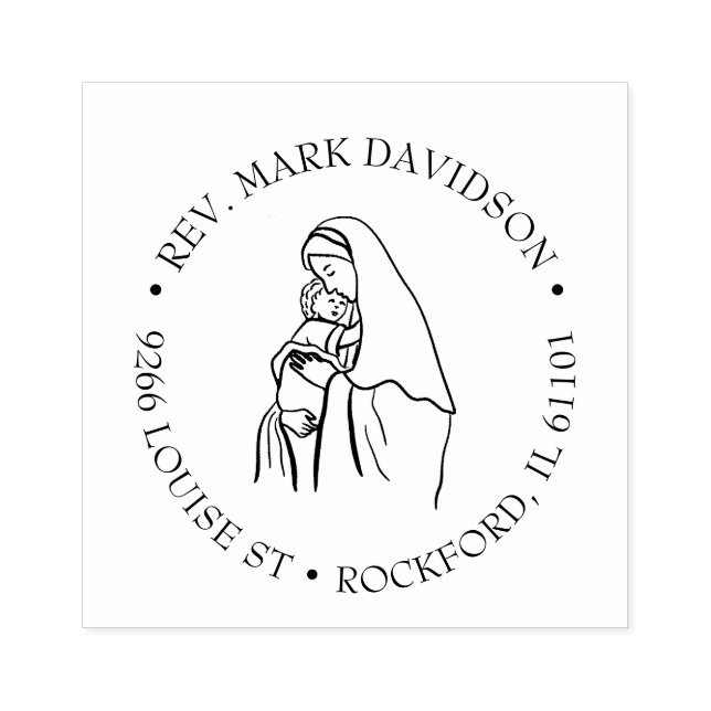 Tampons Encreurs Vierge catholique Marie Jésus Religieux (Impression)