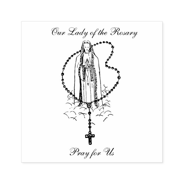 Tampons Encreurs Vierge catholique Marie Saint Rosaire Fatima relig (Impression)