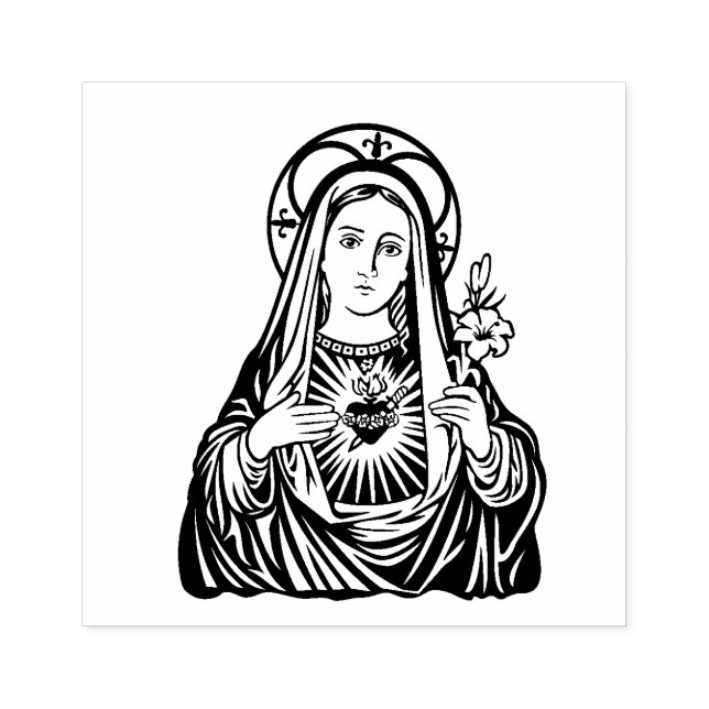 Tampons Encreurs Vierge religieuse Marie Coeur immaculé (Impression)