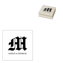 Vieux anglais Monogram Mariée et Mariage de chambr