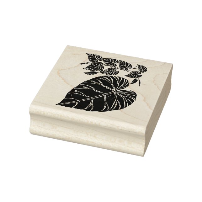 Tampons Encreurs Vin noir Feuilles Silhouette Nature jardin art (Tampon)