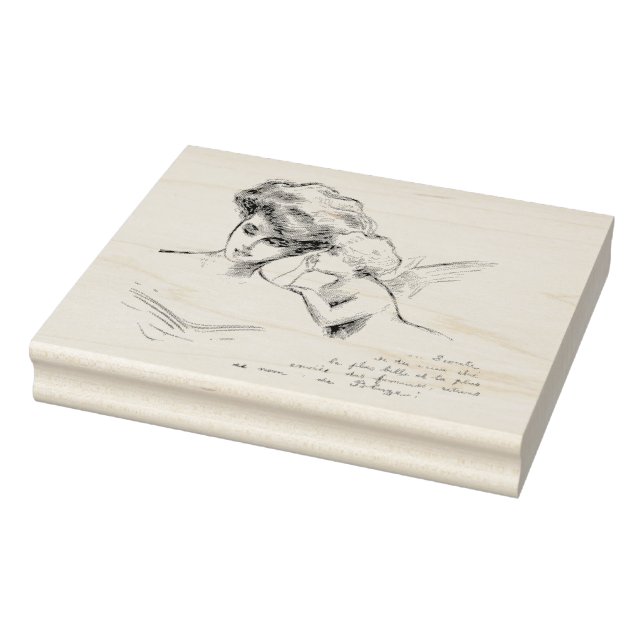 Tampons Encreurs Vintage Français Angel Woman Script français (Tampon)