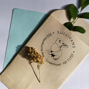 Tampons Encreurs Vintage Rabbit Modern Script Family Adresse de ret