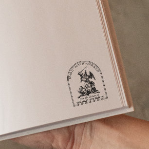 Tampons Encreurs Vintage Saint George Dragon de la bibliothèque de