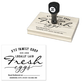 Tampons Encreurs Vintage script Personalized egg carton stamp