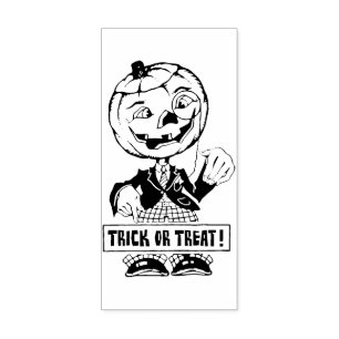 Tampons Encreurs Vintage Trick ou traitement Citrouille