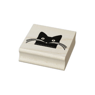 Tampons Encreurs Visage de chat mignon avec Timbre d'art Whiskers