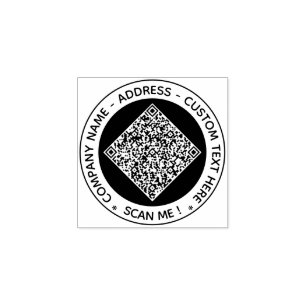Tampons Encreurs Votre code QR Couleur de texte personnalisée Coule