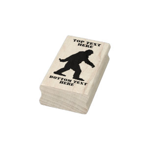 Tampons Encreurs Votre texte Sasquatch Bigfoot Silhouette