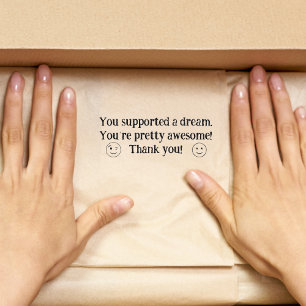 Tampons Encreurs Vous avez soutenu un rêve, Merci Packaging