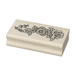Tampons Encreurs VRAI serpent d'amour sur Rose