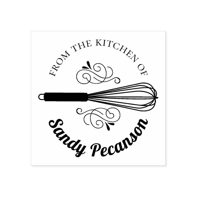 Tampons Encreurs Whisk fleurit de la cuisine du timbre (Impression)