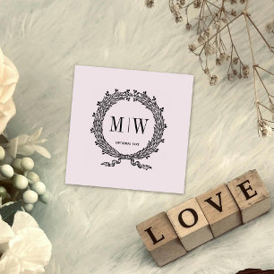 Tampons Encreurs Wreath Monogramme personnalisée
