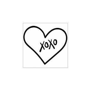Tampons Encreurs XOXO CUTE COEUR moderne fun stylisé main