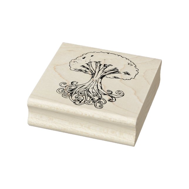 Tampons Encreurs Yggdrasil Arbre Norse Mythologie Aquarelle (Tampon)