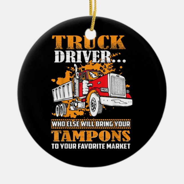 Tampons für Lkw-Fahrer Keramik Ornament (Vorne)