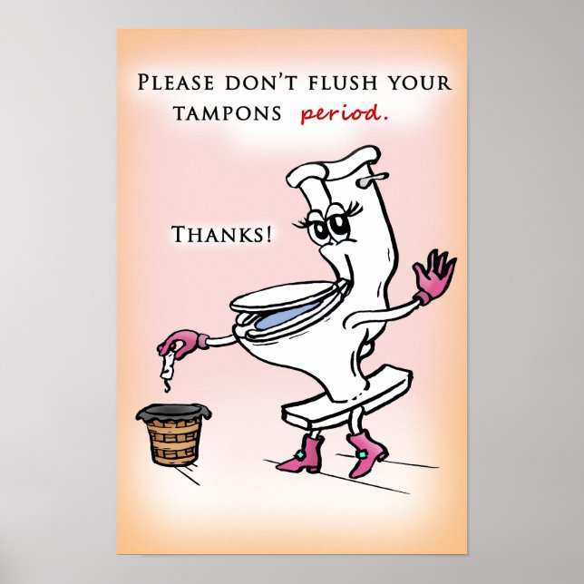 Tampons nicht flush poster (Vorne)