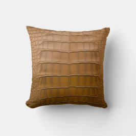 Tan Alligator Pattern-Wohngestaltung Kissen