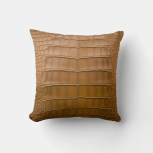 Tan Alligator Pattern-Wohngestaltung Kissen