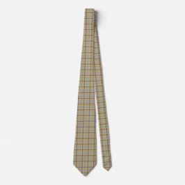 Tan and Wedgewood Blue Plaid Neck Tie Krawatte