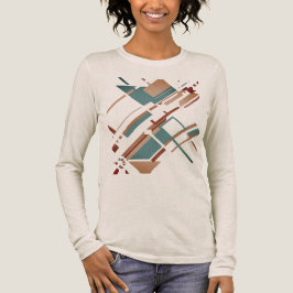 Tan Aquamarine Rost Slanted MCM Look Geometrie Abs Tri-Blend Shirt