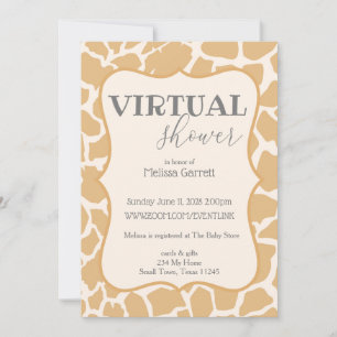 Tan Baby Boy Giraffe Douche Invitation Virtuelle