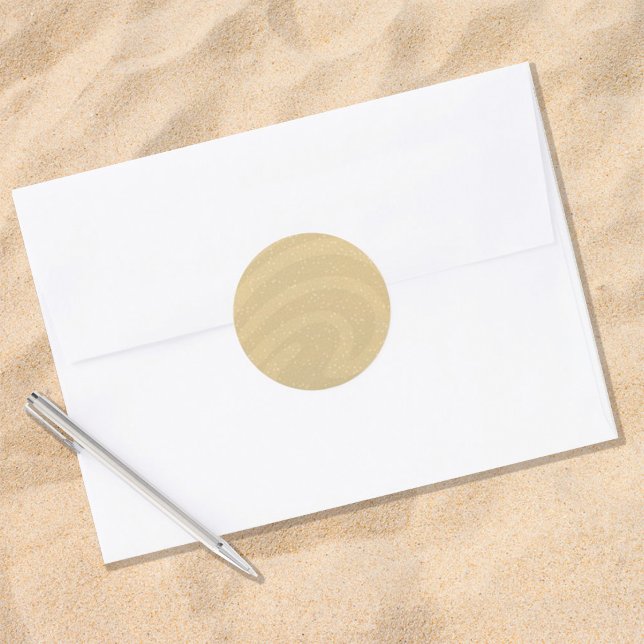 Tan Beach Sand Classic Round Sticker (Von Creator hochgeladen)