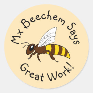 Tan Bee Great Work Stickers