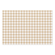 Tan Beige Plaid Gingham