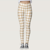Tan Beige Plaid Gingham