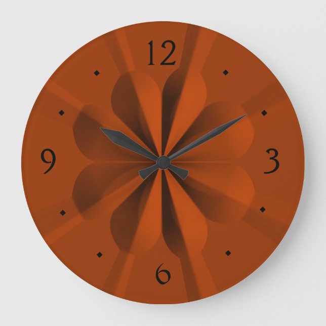 TAN-Blumen-Entwurf in den Relief>Patterned Große Wanduhr (Vorderseite)