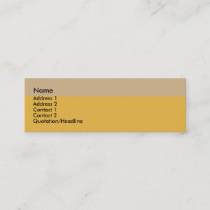 Tan Border Business Card Mini Visitenkarte