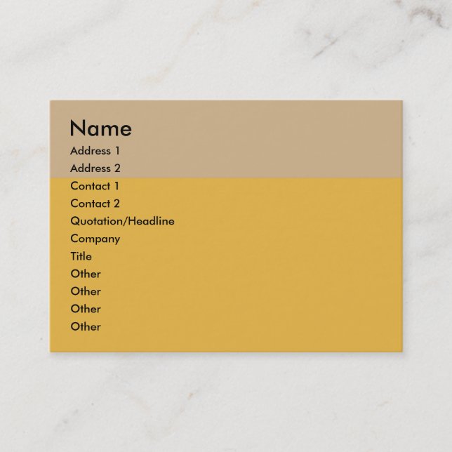 Tan Border Business Card Visitenkarte (Vorderseite)