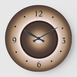 Tan/Braun beleuchtete Mondeffekt Küchenuhr Große Wanduhr