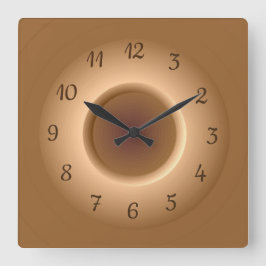 Tan Brown avec anneau d'or minimaliste horloge
