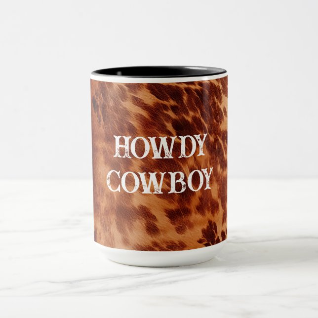 Tan Brown Cowhide Tasse (Zentrum)