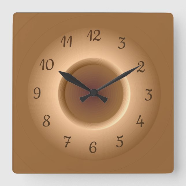 Tan Brown mit einer Minimalistischen Uhr am Goldra (Vorderseite)