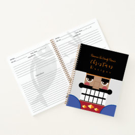 Tan Brown Nutcracker Weihnachtsrezepte Kochbuch Notizbuch