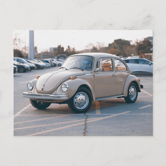 Tan BUG Vintage Car Postkarten (Vorderseite)