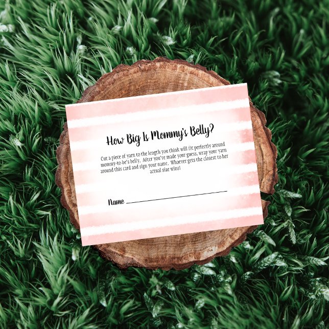 Tan Bunny Pink Mama Bauchgrösse Duschspiel Begleitkarte (Von Creator hochgeladen)