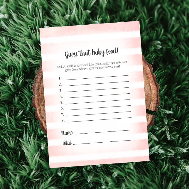 Tan Bunny Pink rät, dass Baby Food Game Einladung (Von Creator hochgeladen)