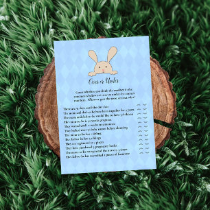 Tan Bunny Rabbit Blue Over under Showspiel Einladung