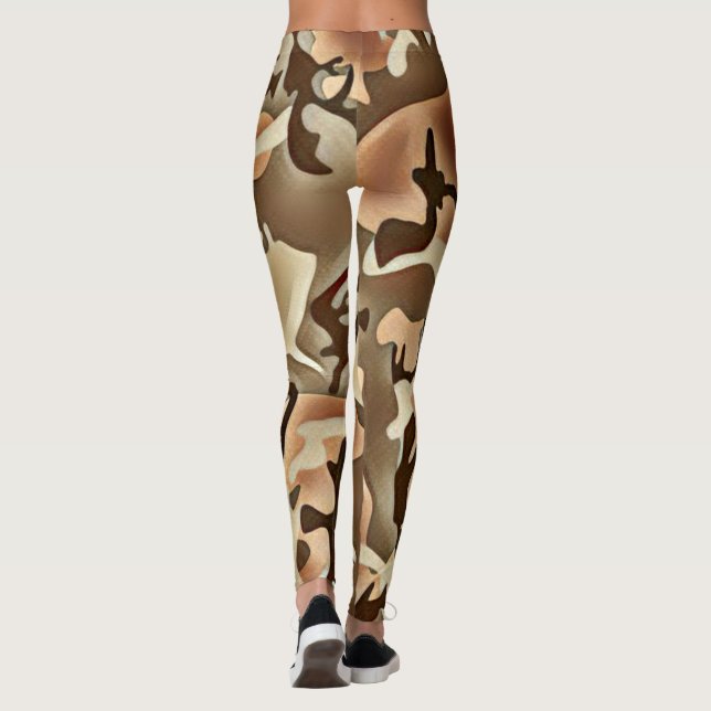 Tan Camoflauge Leggings (Rückseite)