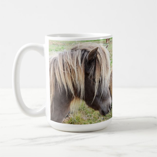 Tan Colored Shetland Pony, Kaffeetasse (Links)