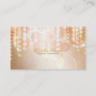 Tan Coral & Crème Glamor Lumières Carte de visite