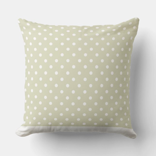 Tan Coussin moderne avec points blancs CH9 (Recto)