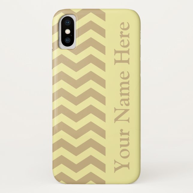 Tan Cream Neutral Chevrons Case-Mate iPhone Hülle (Rückseite)