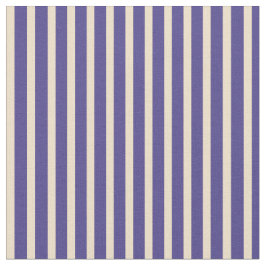 Tan & Dark Slate Blue Colored Pattern of Stripes Stoff